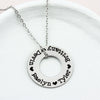 Custom Circle Name Necklace, Mother Necklace with Kids Names, Engraved Washer Necklace, Personalized Mothers Day Gift, Gifts for Mom