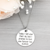 Blended Family Wedding Gift Necklace Today I tell your dad I do