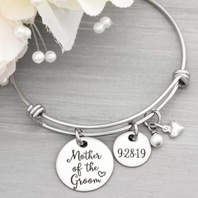 Mother of the Groom Bangle Bracelet