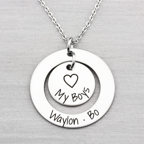 Personalized Name Necklace My Girls My Boys