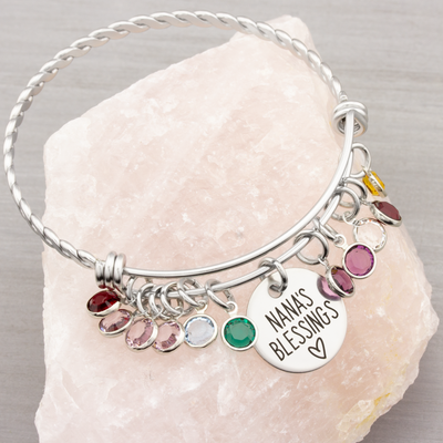 Custom Birthstone Bracelet for Grandma or Mom