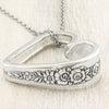 Royal Rose 1935 Spoon Jewelry Antique Silverware Floral Heart Necklace
