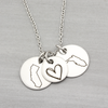 Long Distance Relationship State Outline Necklace