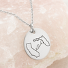 Custom State Best Friend Long Distance State Outline Necklace