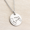 Personalized State Necklace Long Distance Friendship Jewelry