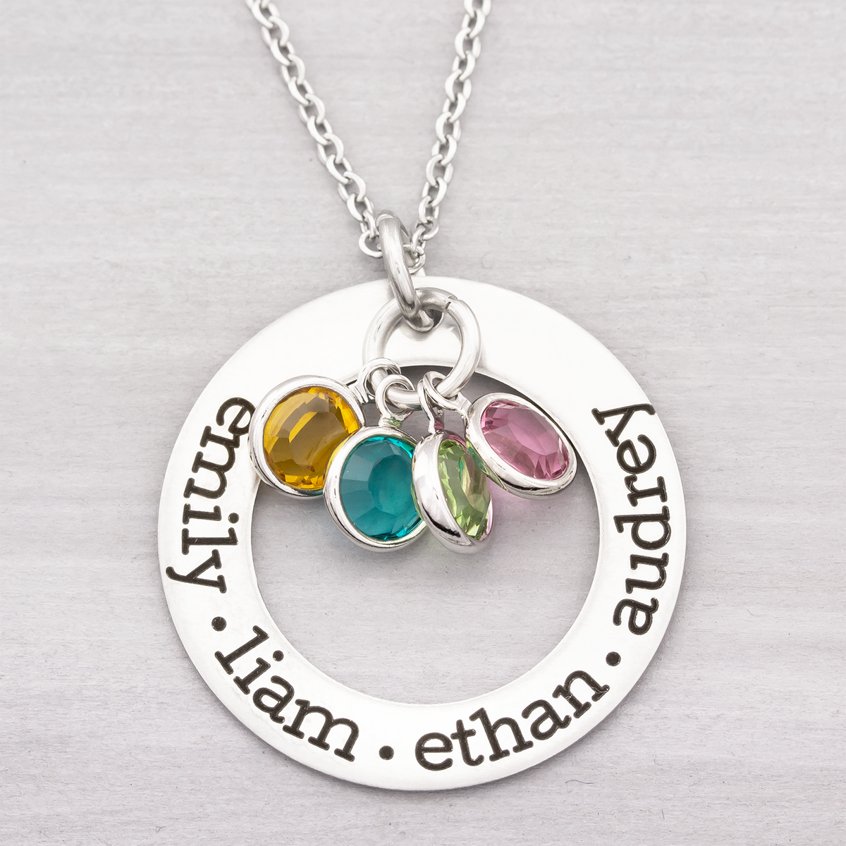 Hebrew Family Great Grandmother Birthstone Necklace | Jewish Necklace –  Generations of Love