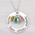 Birthstone Washer Name Necklace
