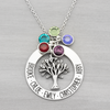 Family Tree Washer Name Necklace - Heartfelt Tokens