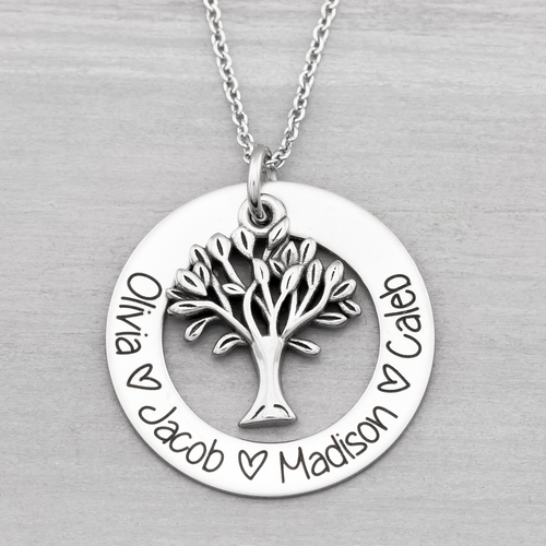 Personalized Tree of Life Name Necklace