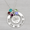 Family Tree Washer Name Necklace - Heartfelt Tokens