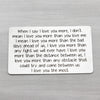 Engraved Wallet Insert - I Love You Note for Wallet Boyfriend Gift